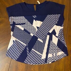 Perseption concept blouse navy size Large